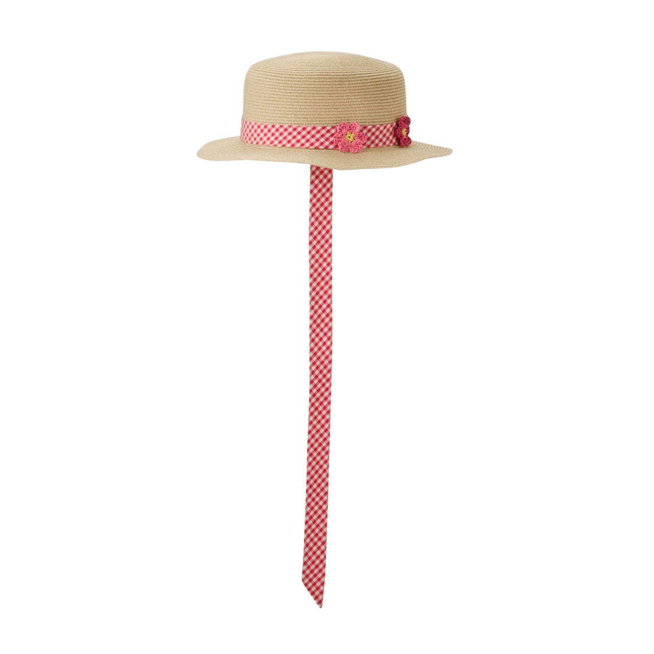 Chieco Saku Floral Gingham Straw Hat