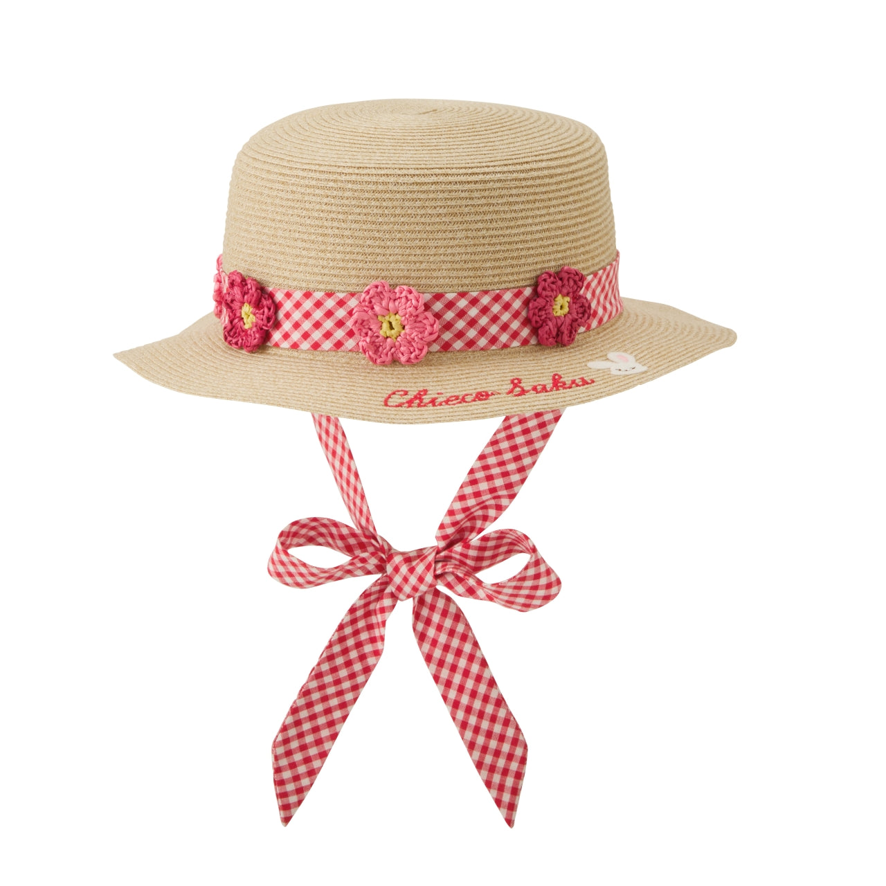 Chieco Saku Floral Gingham Straw Hat