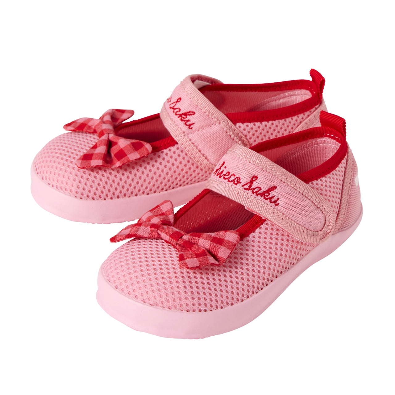 Double Russell Mesh Sandals Ribbon Accent
