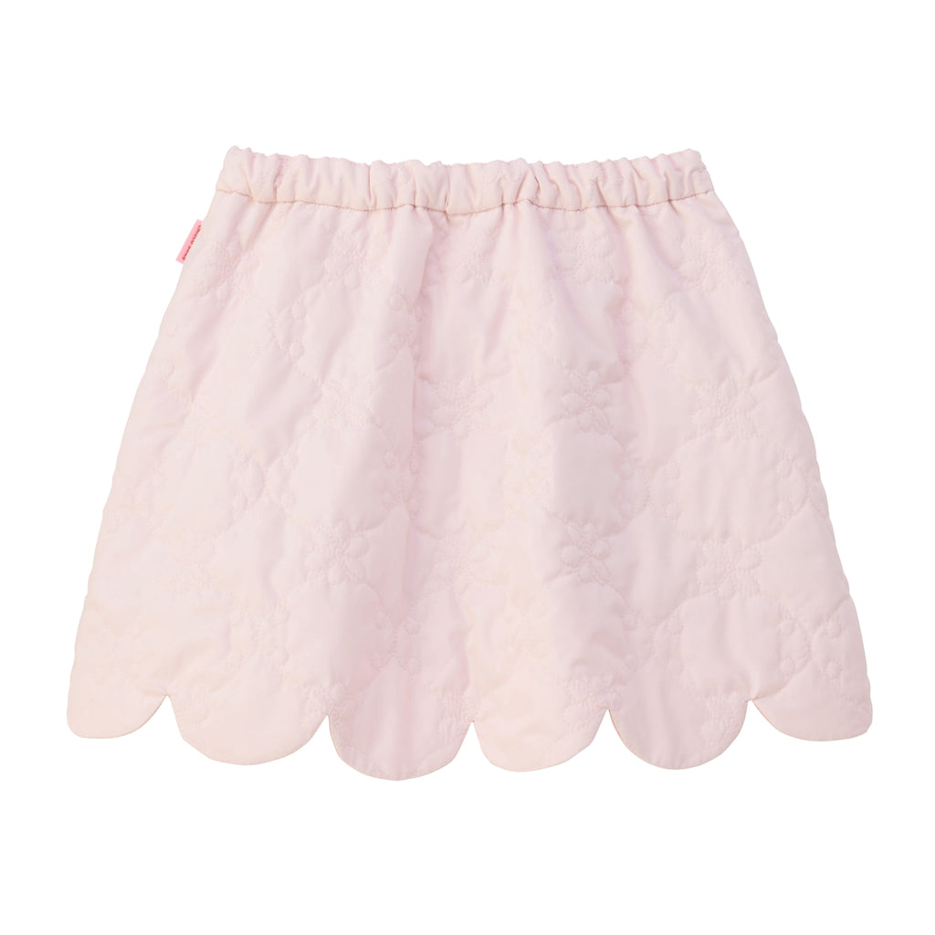 Sky Canvas Quilted Floral Skirt