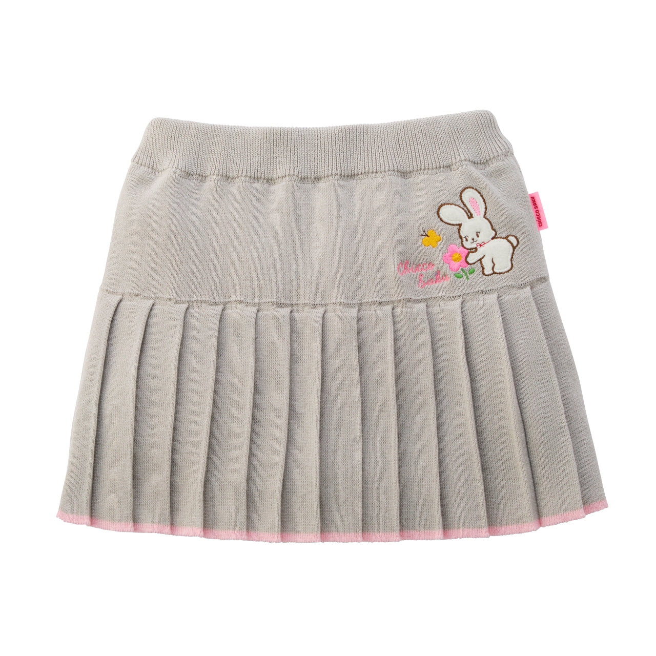 Chieco Saku Season Colour Grey Pleat-Effect Knitted Skirt