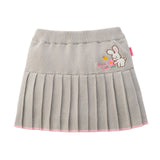 Chieco Saku Season Colour Grey Pleat-Effect Knitted Skirt