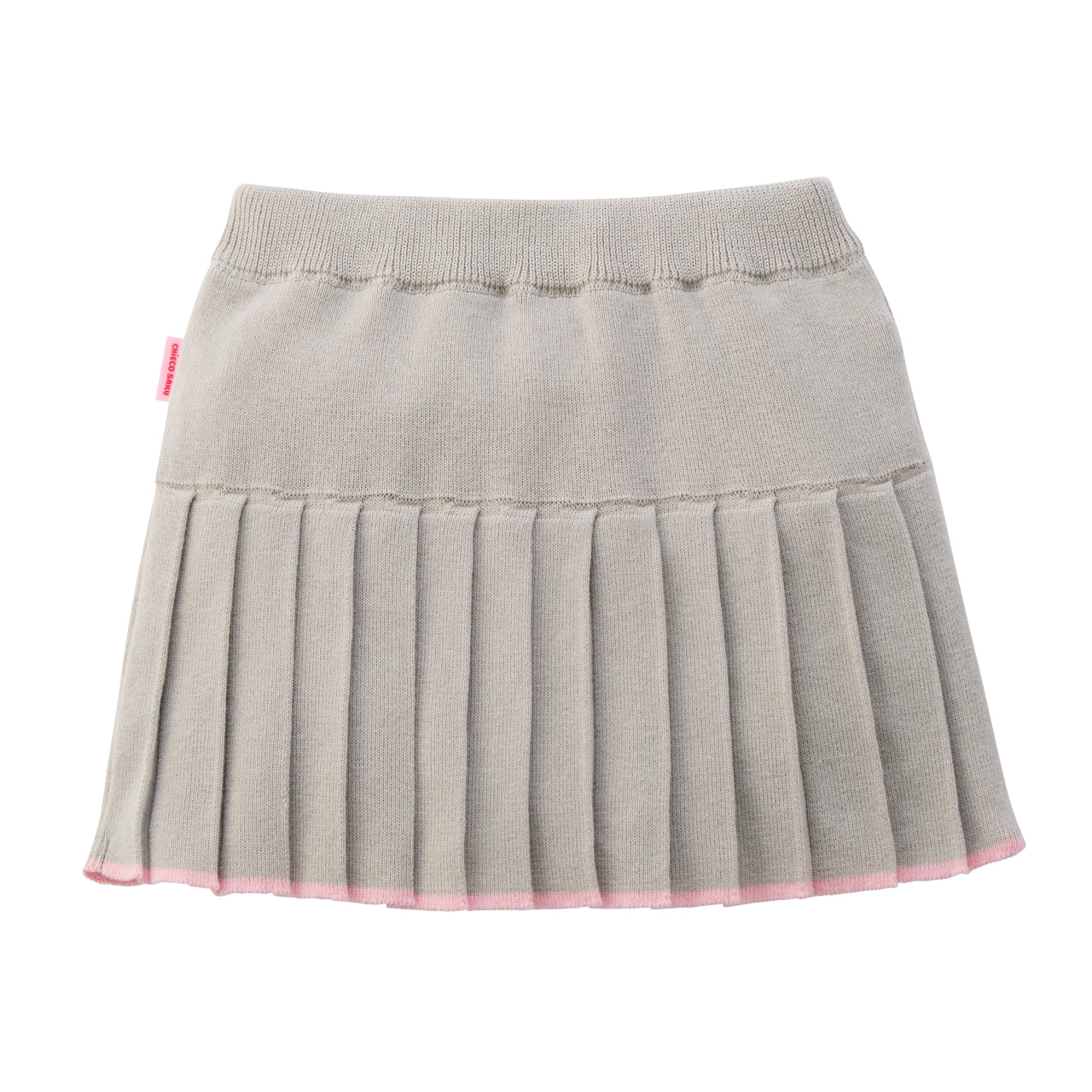 Chieco Saku Season Colour Grey Pleat-Effect Knitted Skirt