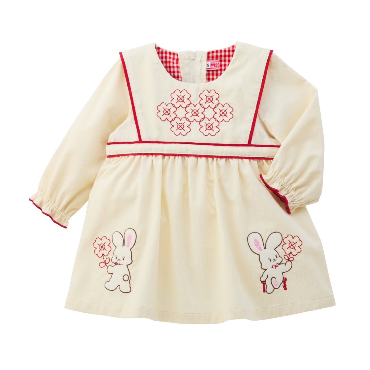 Chieco Saku White Snow Corduroy Dress
