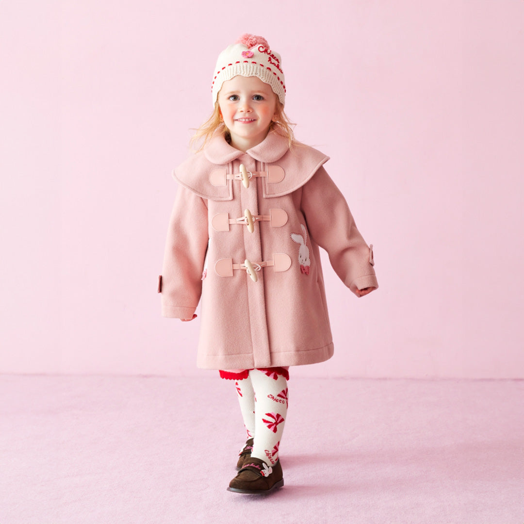 Chieco Saku Pom-Pom Floral Knitted Hat