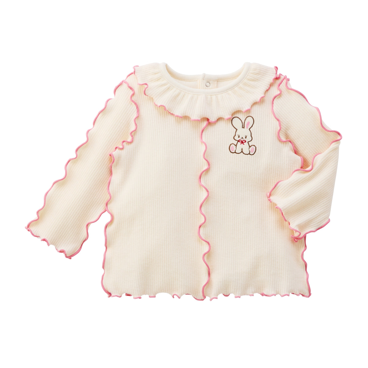 CHIECO SAKU Frill-Collar Long-Sleeve T-Shirt
