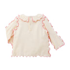 CHIECO SAKU Frill-Collar Long-Sleeve T-Shirt