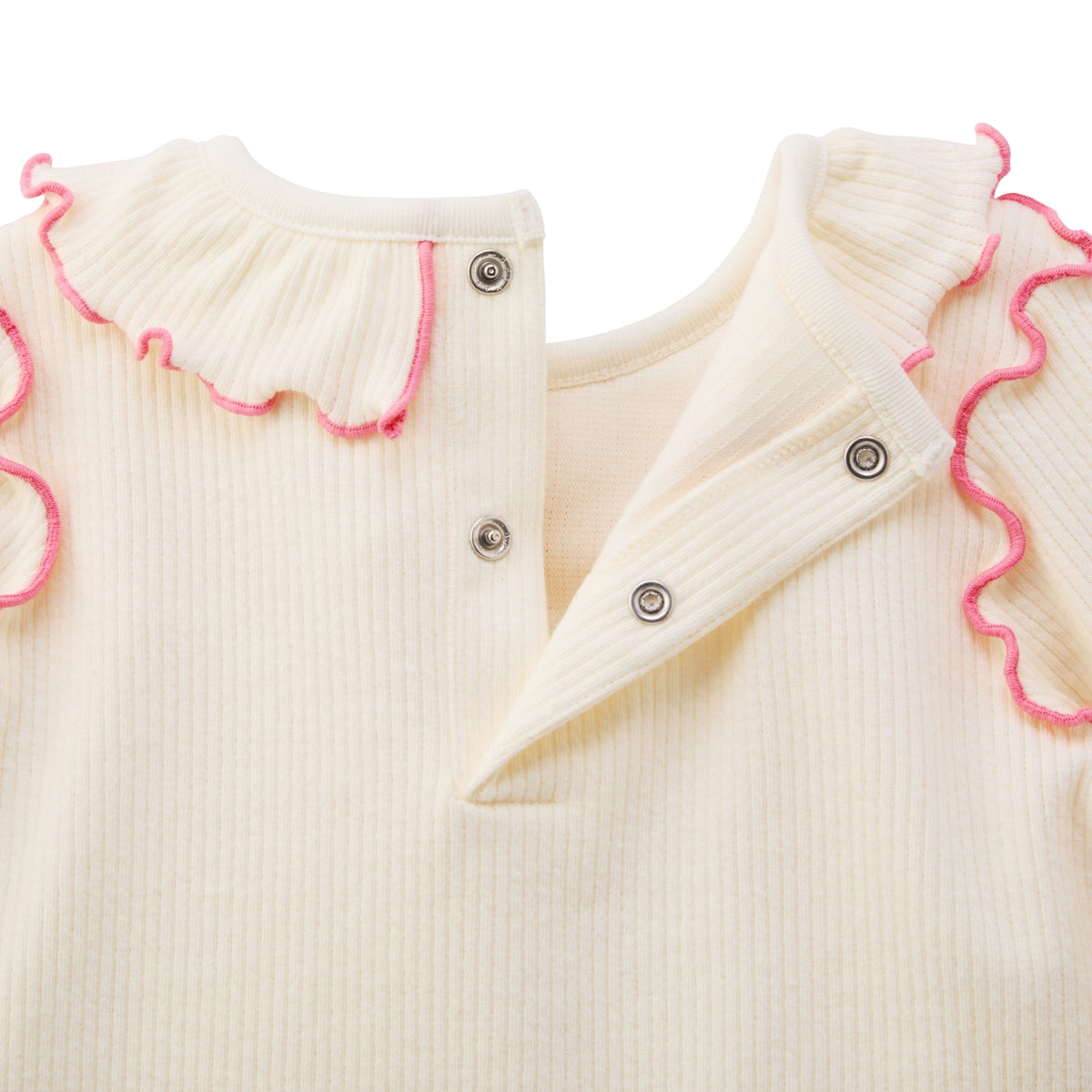 CHIECO SAKU Frill-Collar Long-Sleeve T-Shirt