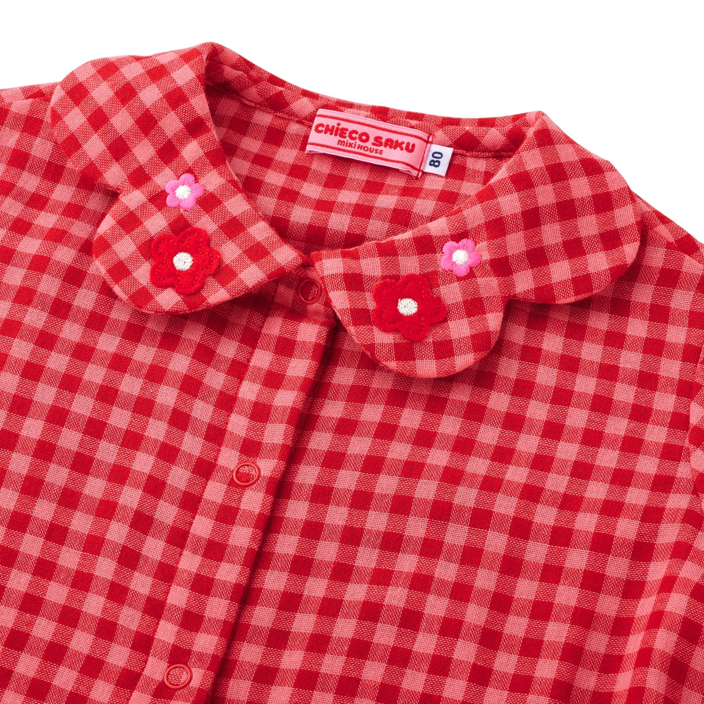 Chieco's Petal Pink Checkered Blouse