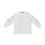 Chieco's Lace-Trimmed Cotton Blouse
