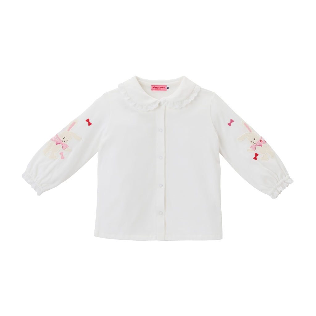 Chieco's Lace-Trimmed Cotton Blouse