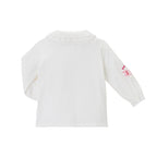 Chieco's Lace-Trimmed Cotton Blouse
