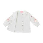 Chieco's Lace-Trimmed Cotton Blouse