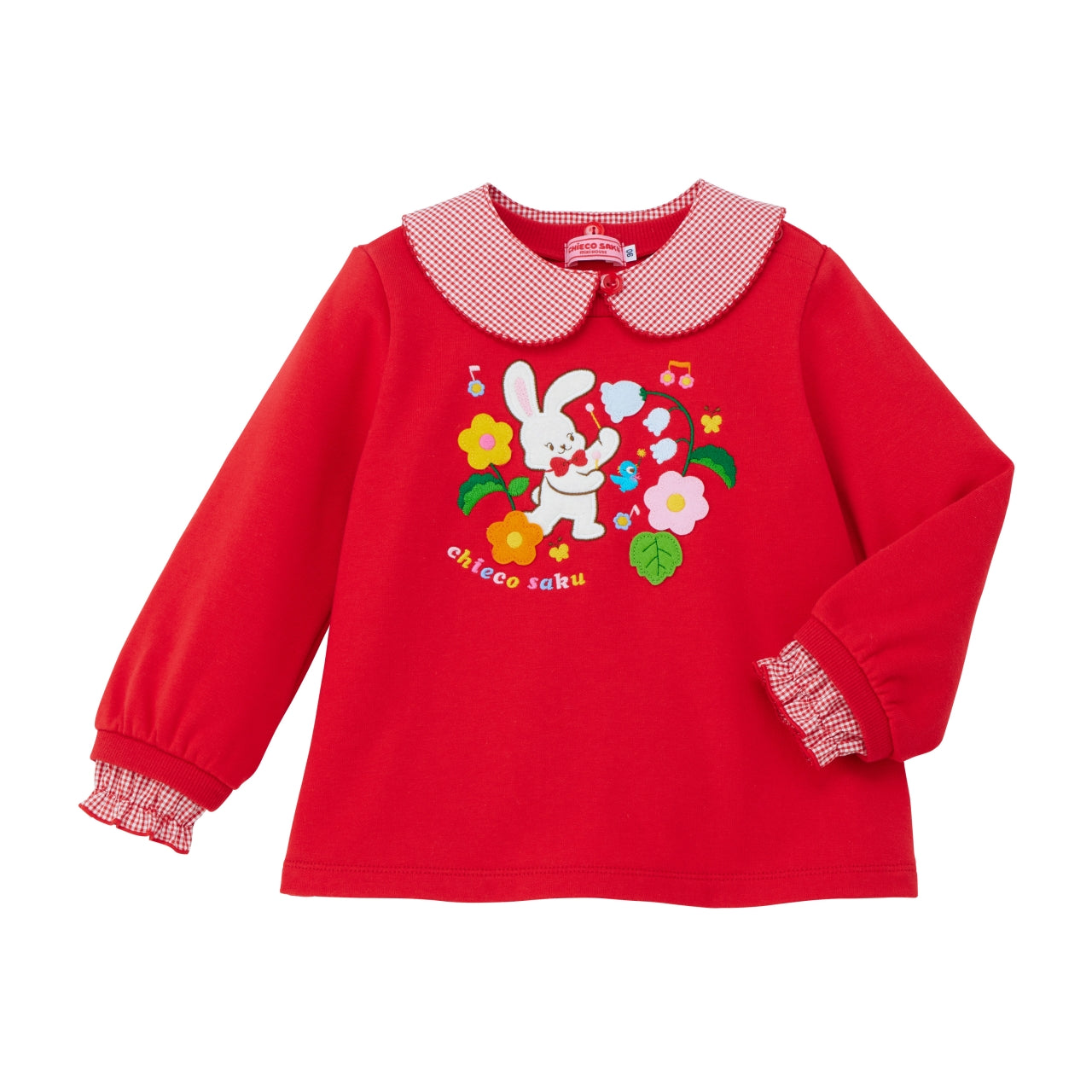 Removable Gingham Collar Sweatshirt