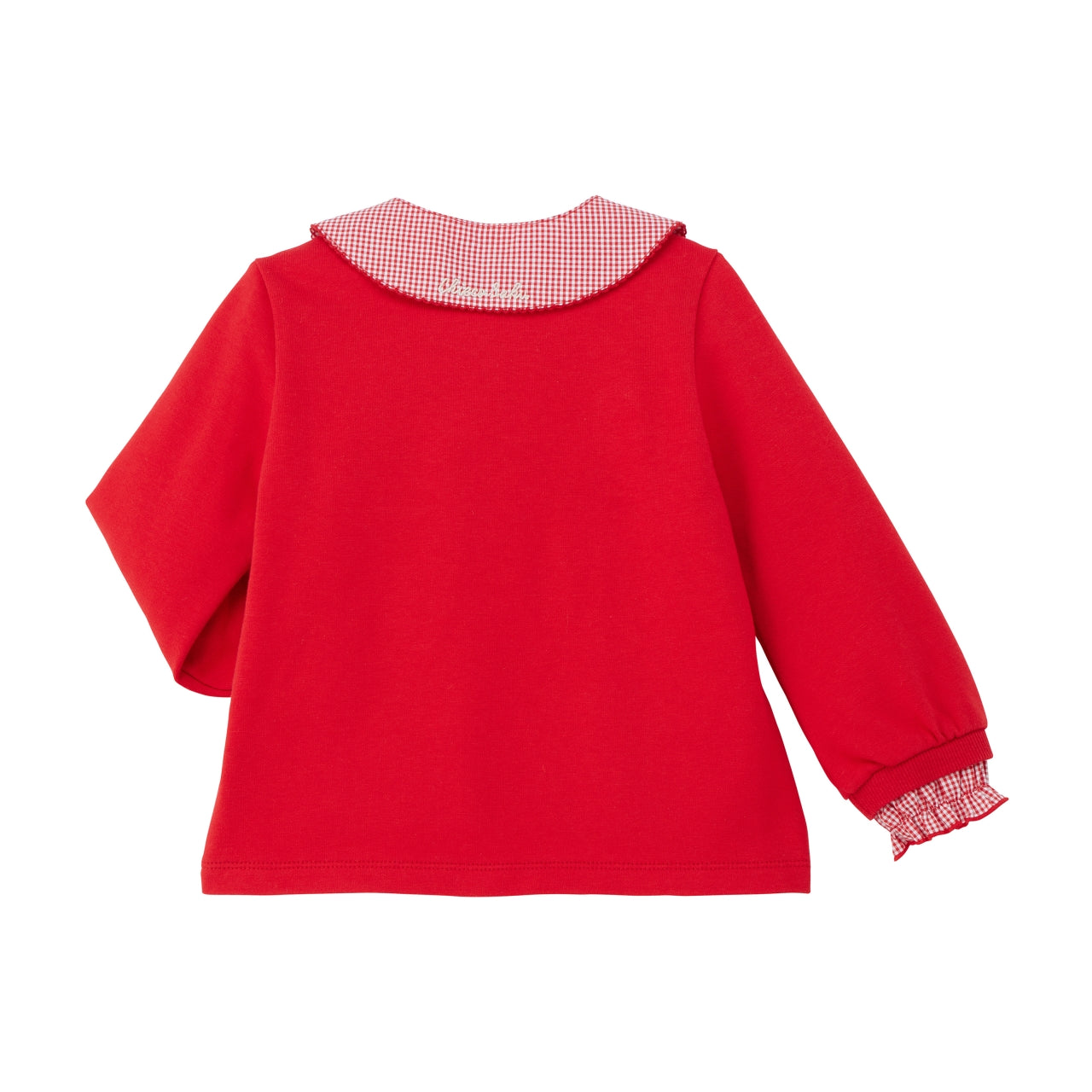 Removable Gingham Collar Sweatshirt