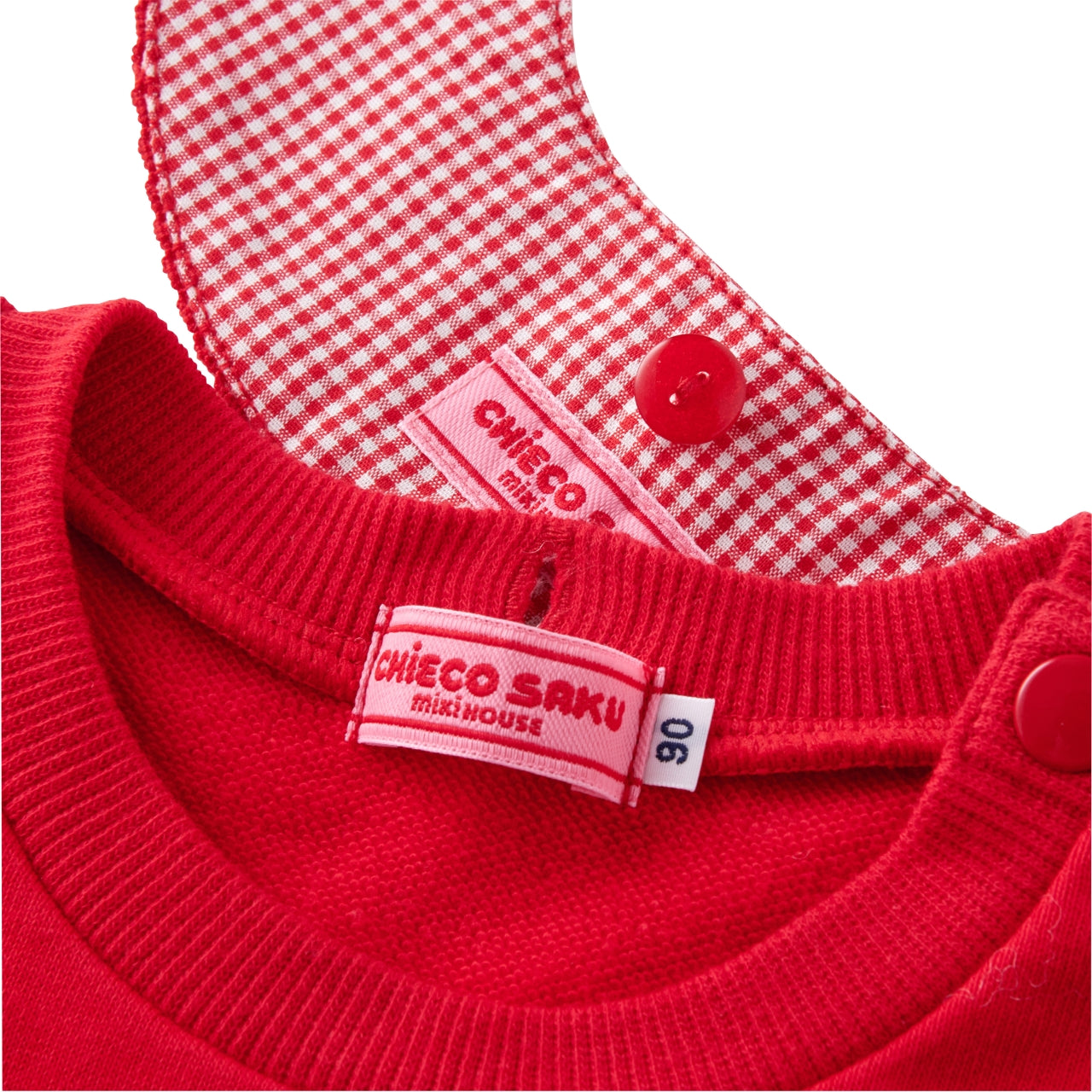 Removable Gingham Collar Sweatshirt