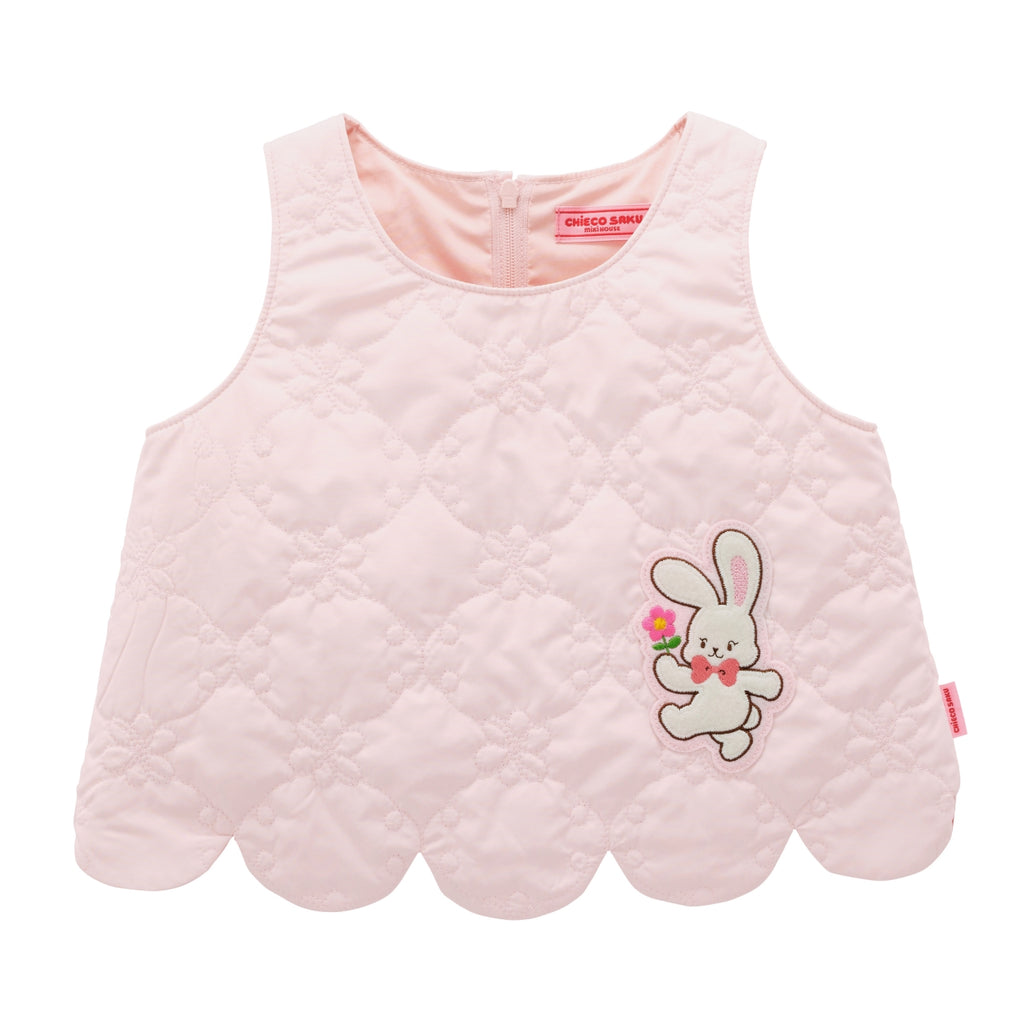 Sky Canvas Quilted Floral Vest