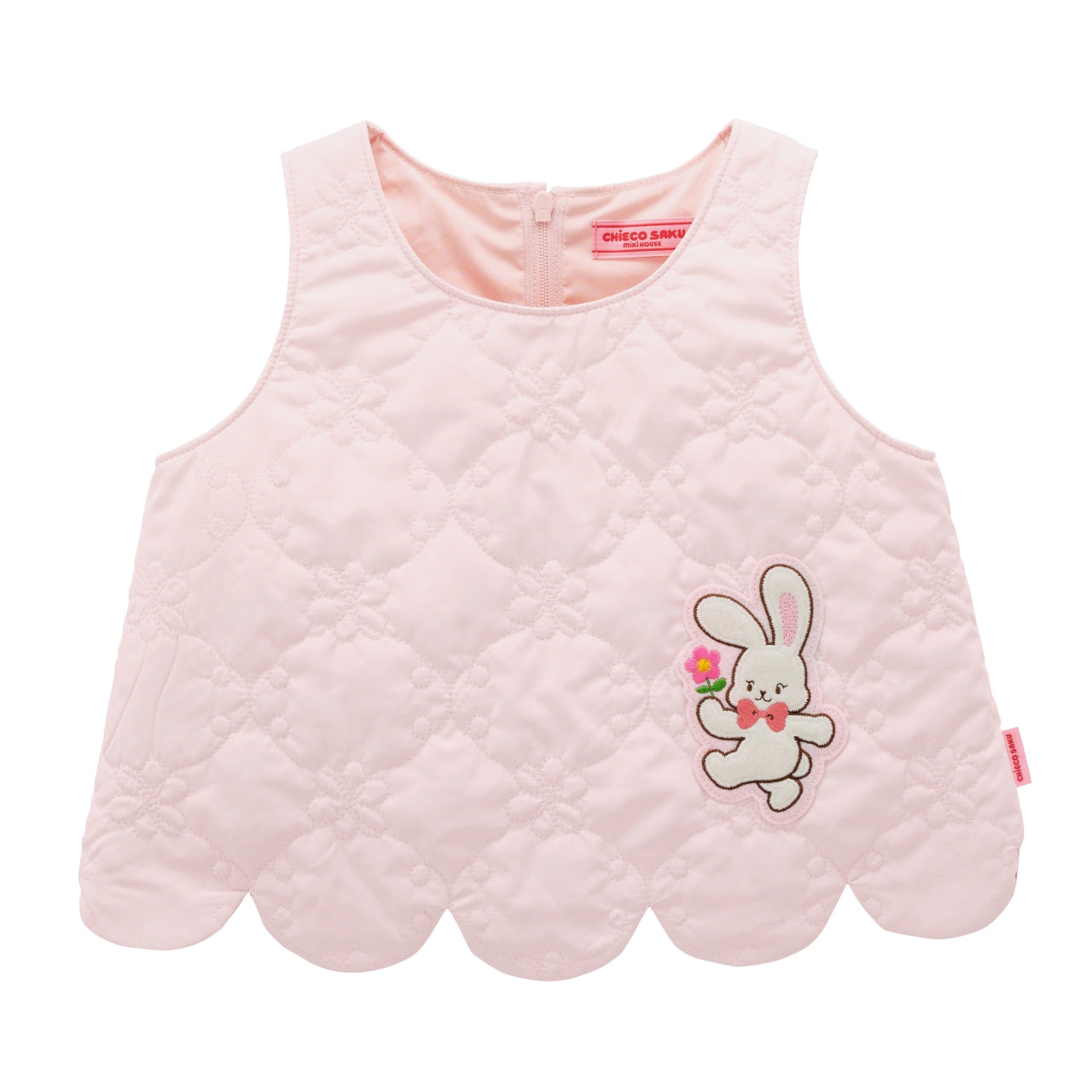 Sky Canvas Quilted Floral Vest