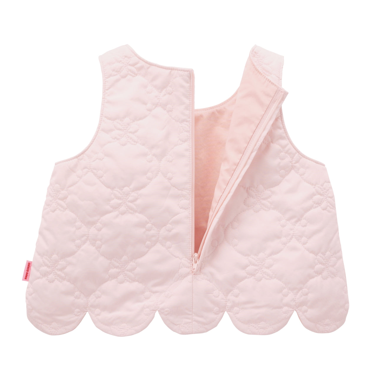 Sky Canvas Quilted Floral Vest