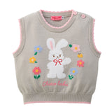 Chieco Saku Season Colour Grey Intarsia Knitted Vest