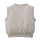 Chieco Saku Season Colour Grey Intarsia Knitted Vest