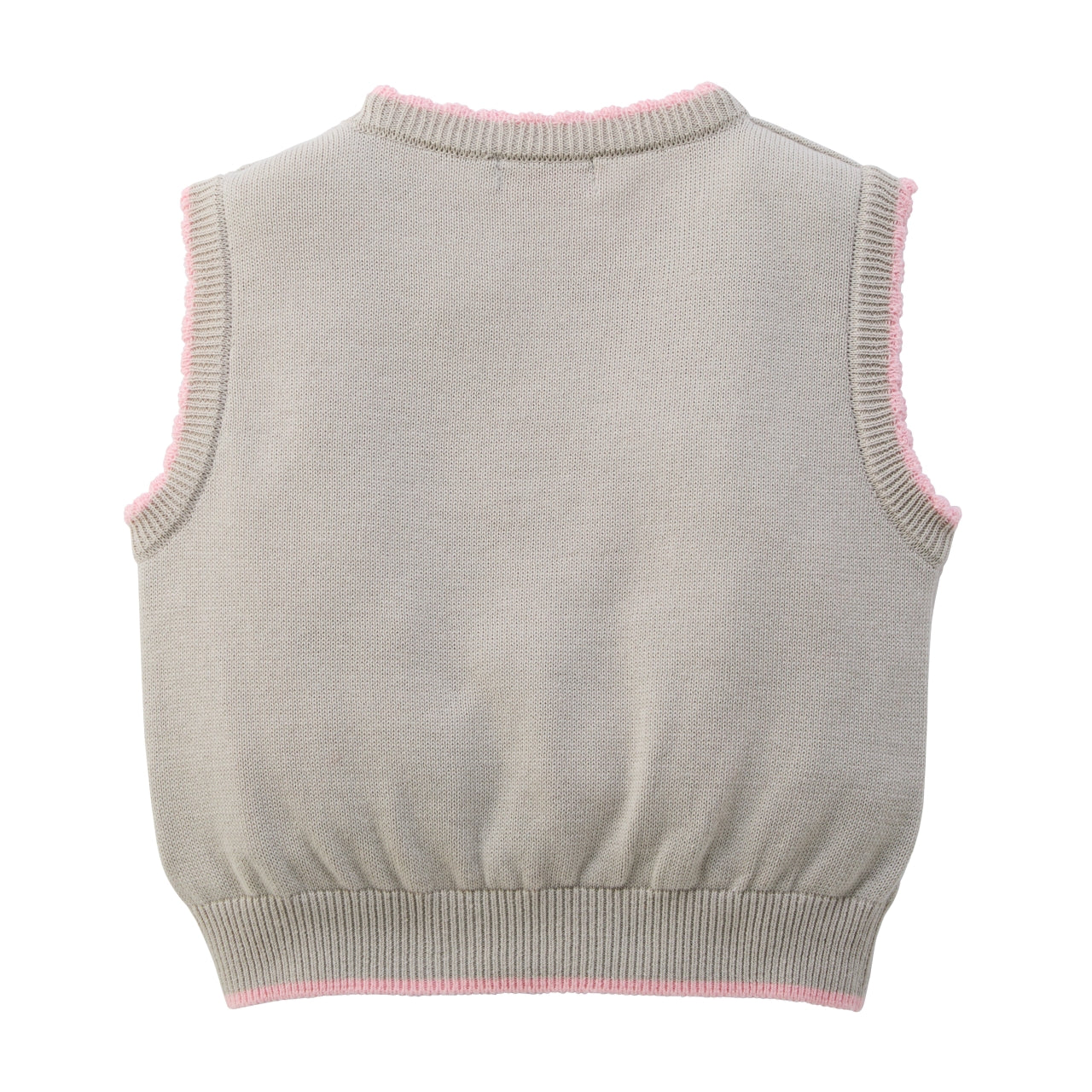Chieco Saku Season Colour Grey Intarsia Knitted Vest