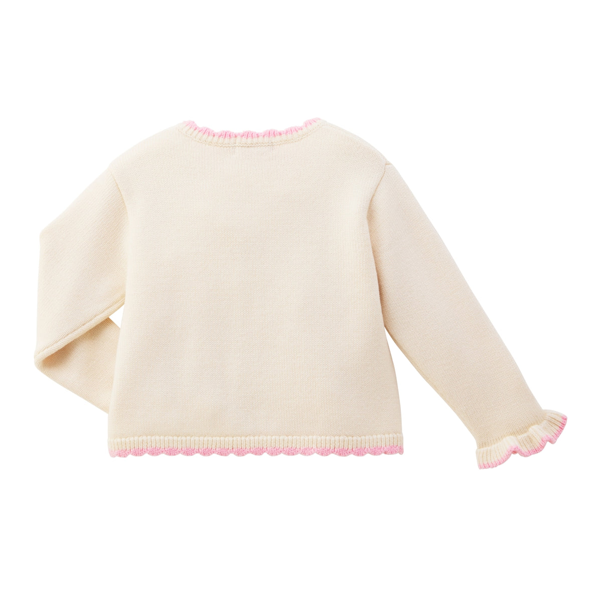 Chieco Saku Season Colour Grey Frill Knit Cardigan