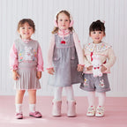Chieco Saku Season Colour Grey Frill Knit Cardigan