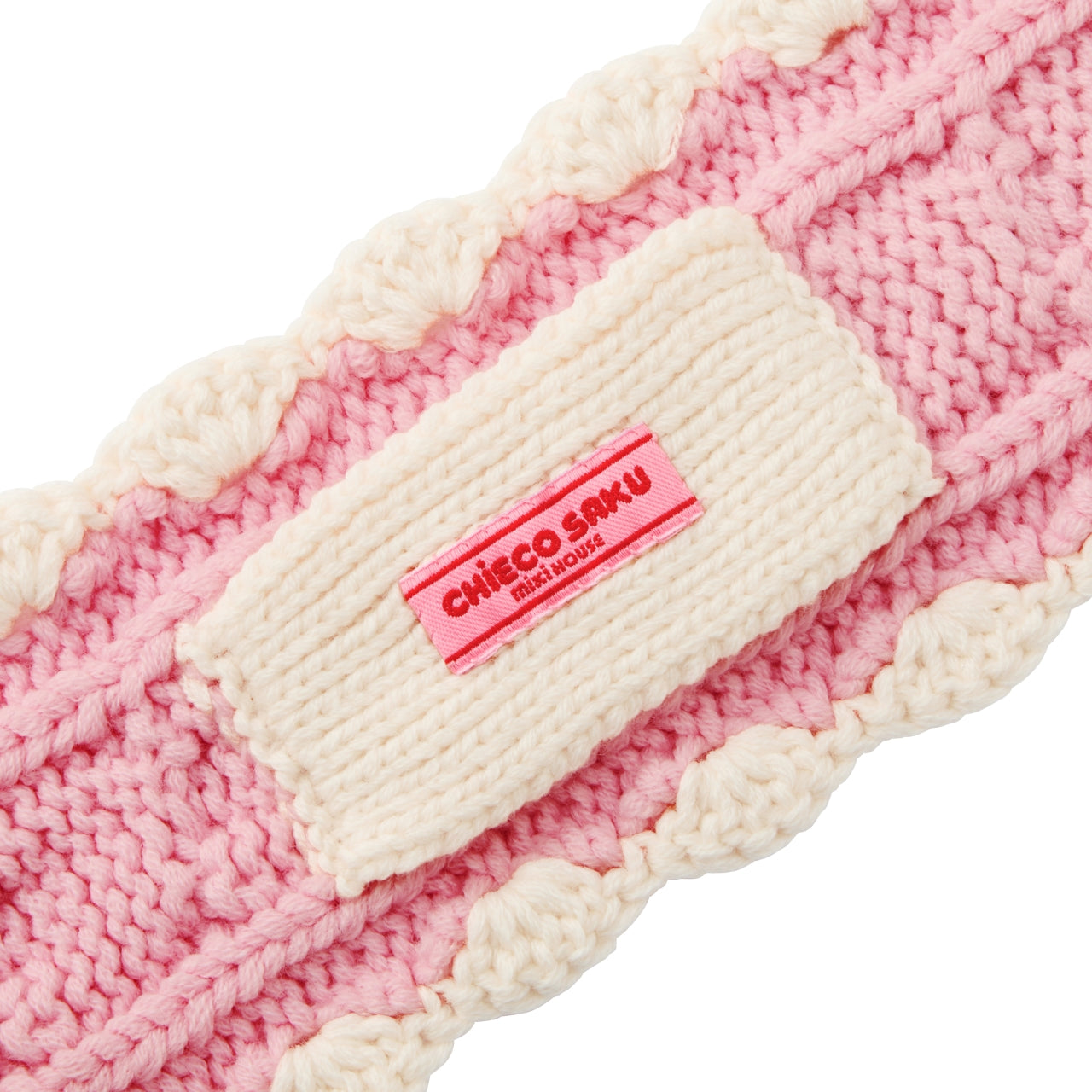 Chieco Saku Season Colour Grey Cable-Knit Scarf