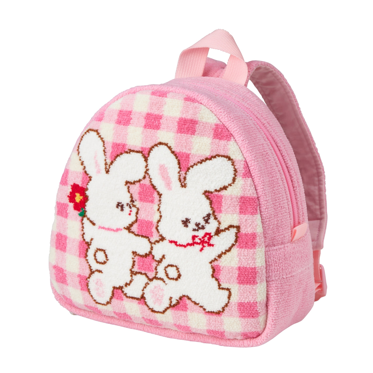 Chieco Saku Pink Check Chenille Rucksack