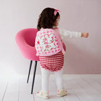 Chieco Saku Pink Check Chenille Rucksack