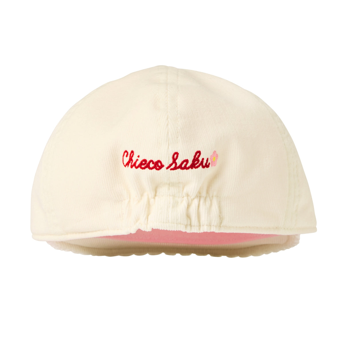 Chieco Saku White Snow Corduroy Newsboy Cap