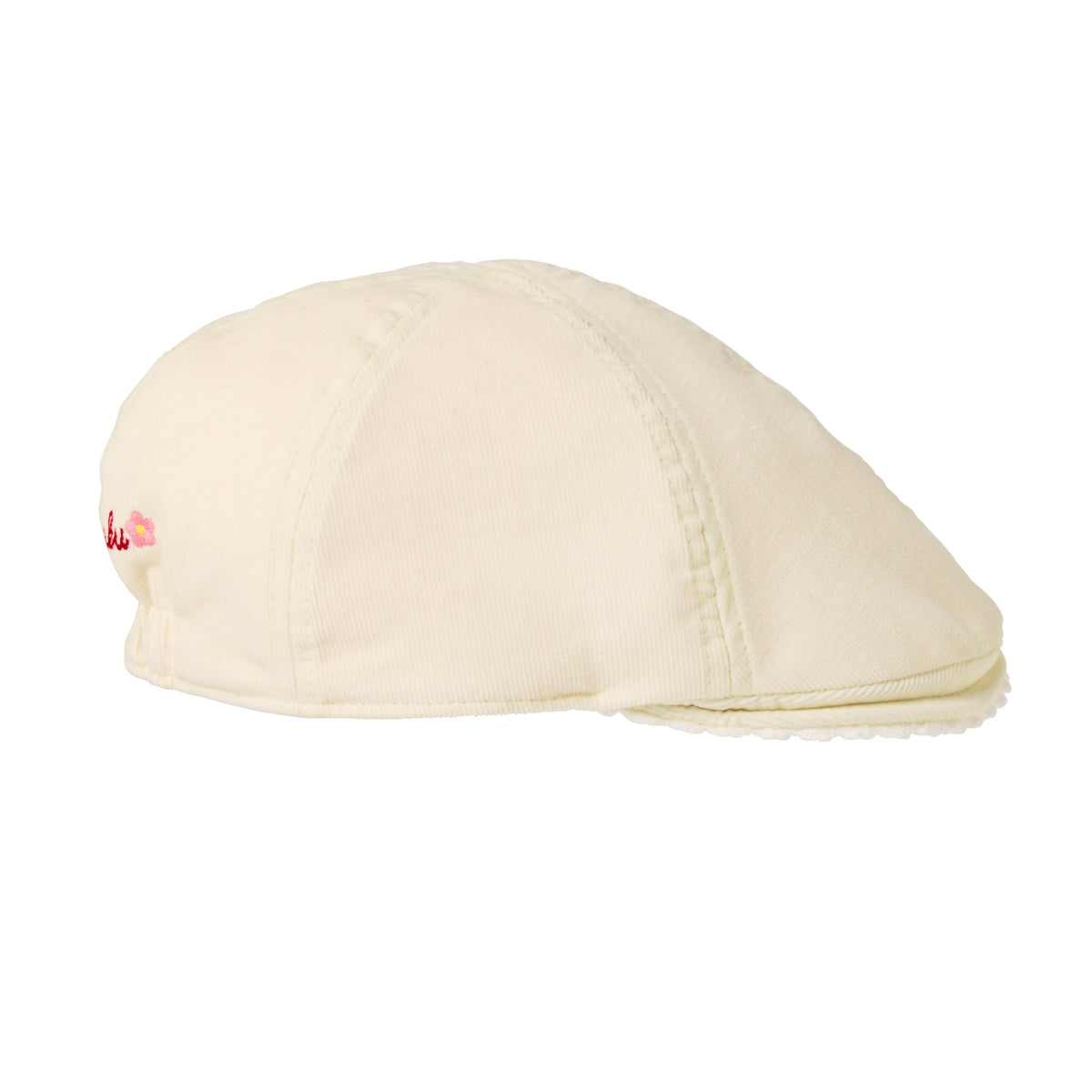 Chieco Saku White Snow Corduroy Newsboy Cap