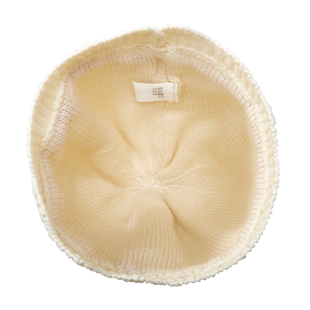 Chieco Saku Pom-Pom Floral Knitted Hat