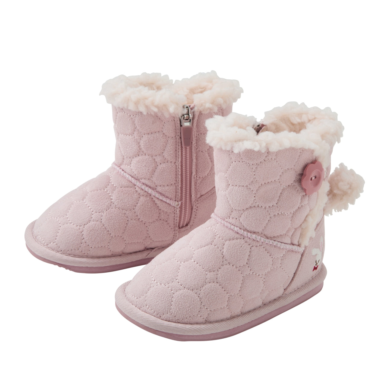 Flower Quilted Mouton Boots