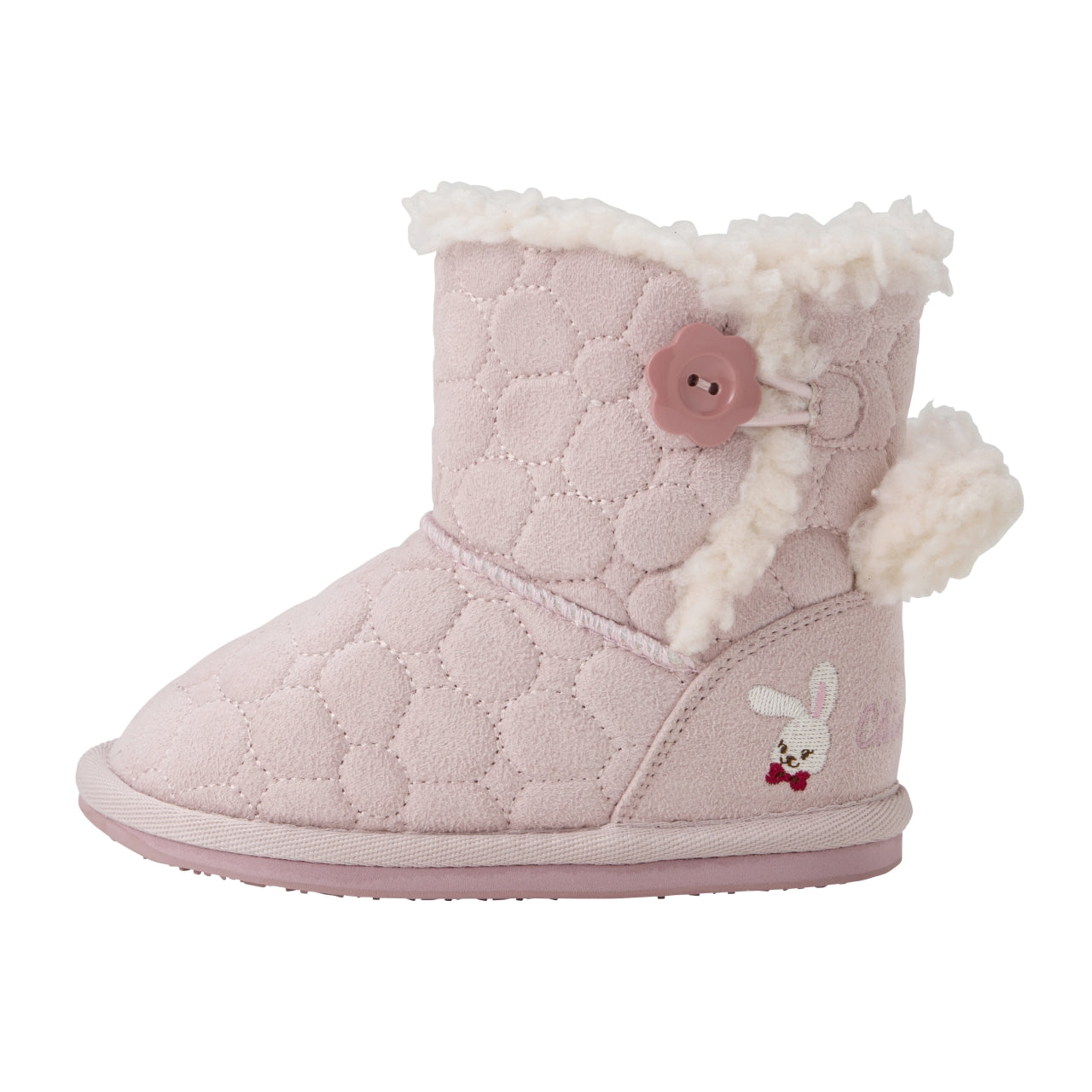 Flower Quilted Mouton Boots