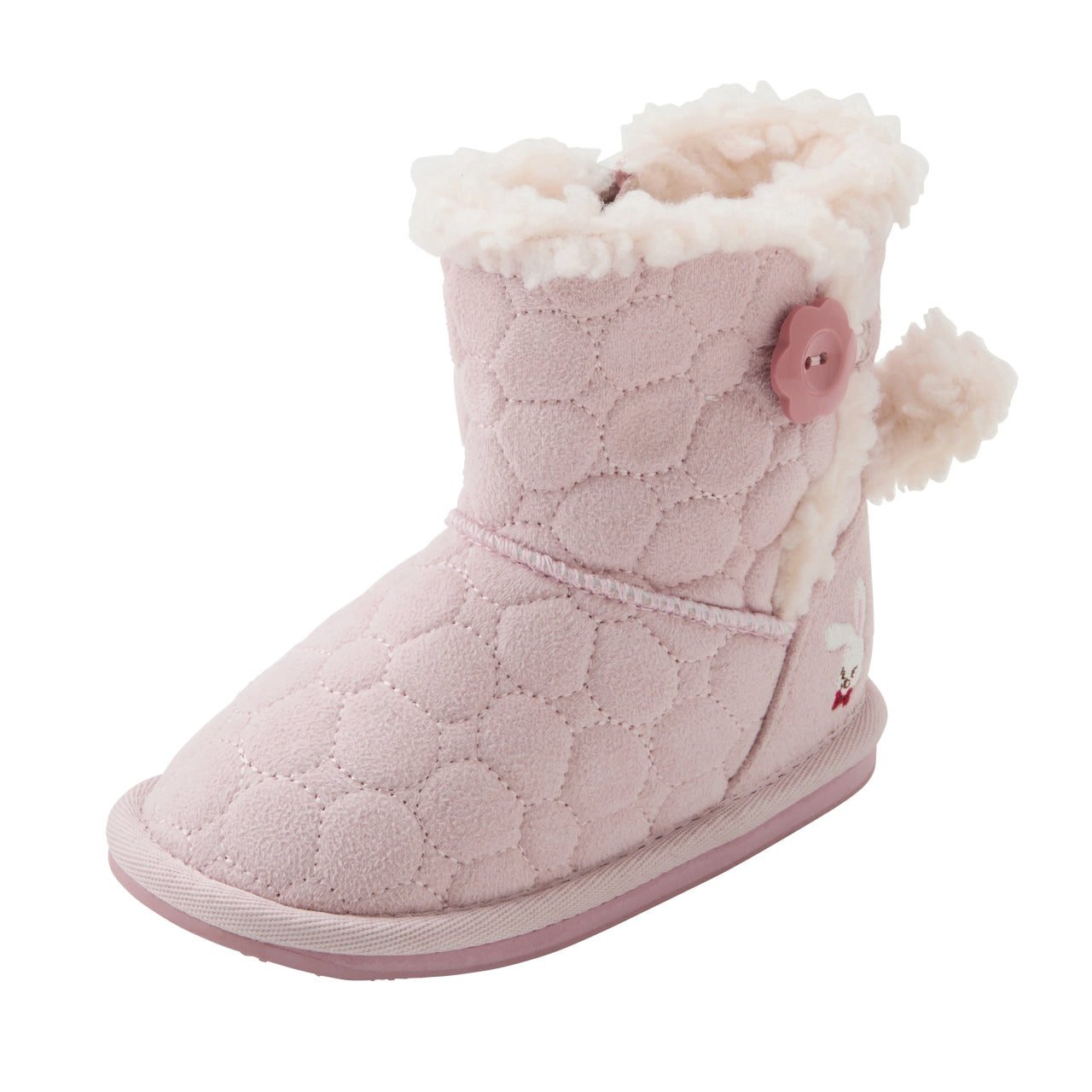 Flower Quilted Mouton Boots