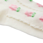 Chieco Saku Crystal Bead Collection Floral Frill Socks