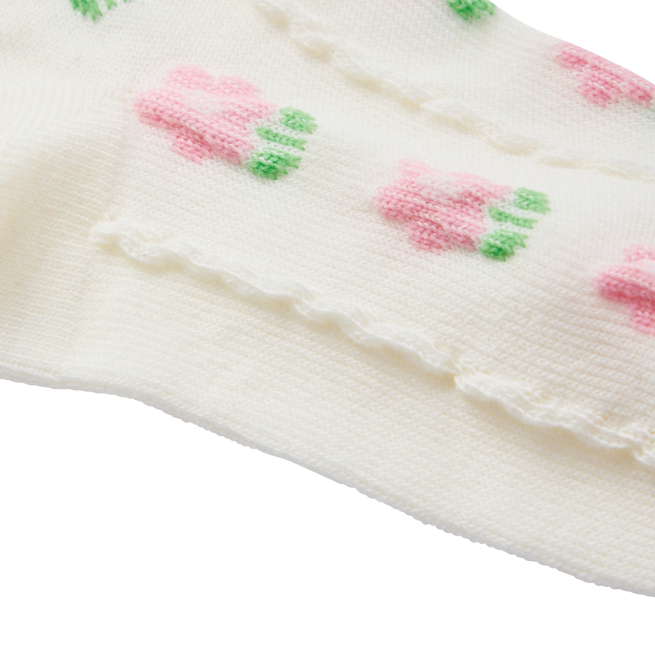 Chieco Saku Crystal Bead Collection Floral Frill Socks