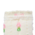 Chieco Saku Crystal Bead Collection Floral Frill Socks