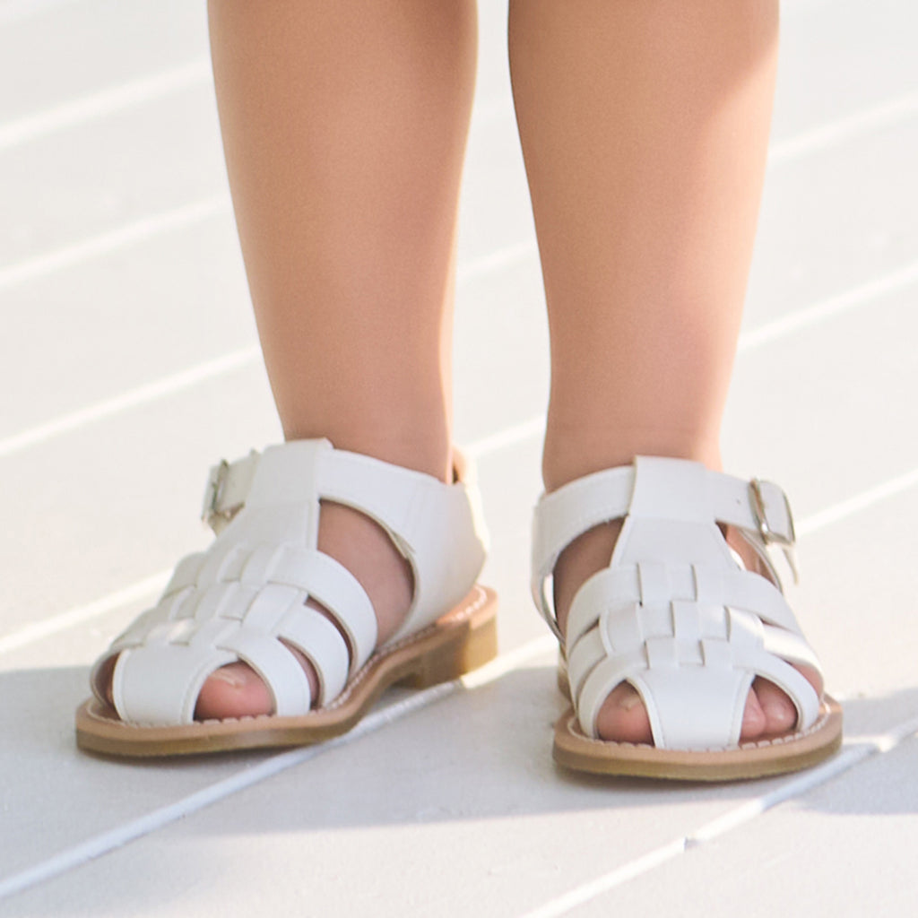 Classic White Leather Sandals