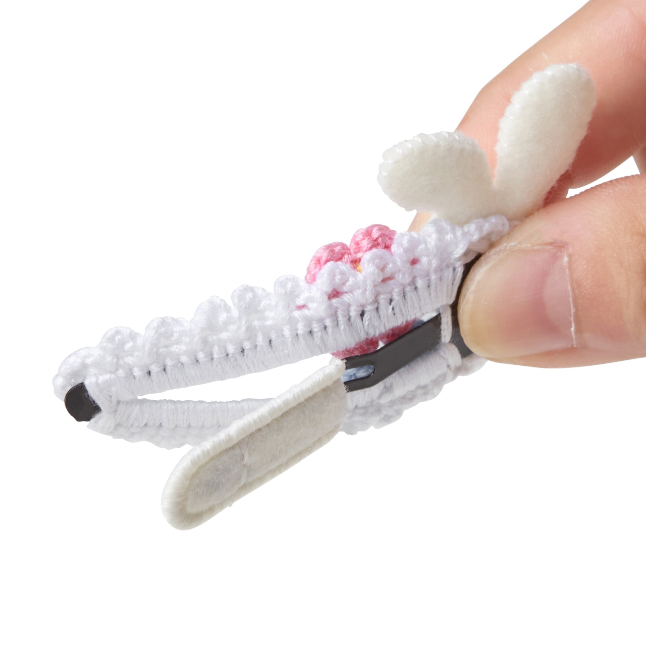 Chieco Saku Crochet Floral Bunny Hair Clip