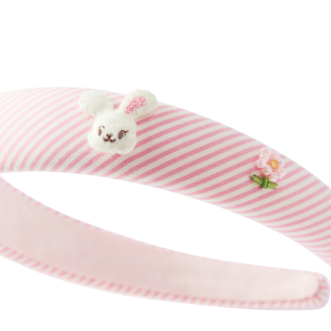 Chieco Saku Crystal Bead Collection Wide Striped Headband