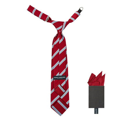 Silk Tie (Stripy motif - Red)