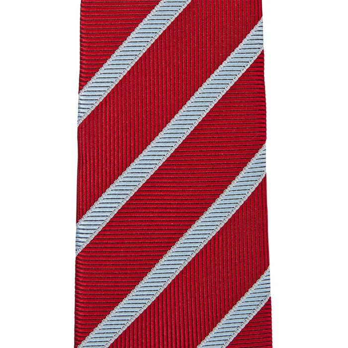 Silk Tie (Stripy motif - Red)