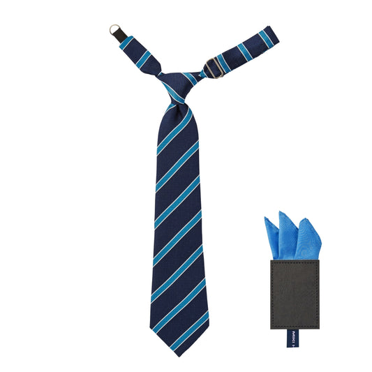 Silk Tie (Stripy motif - Blue)