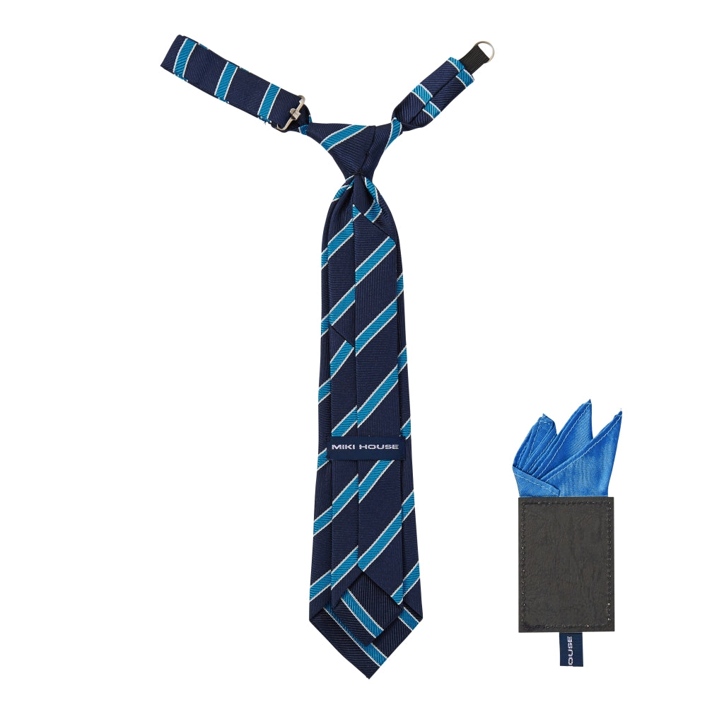 Silk Tie (Stripy motif - Blue)