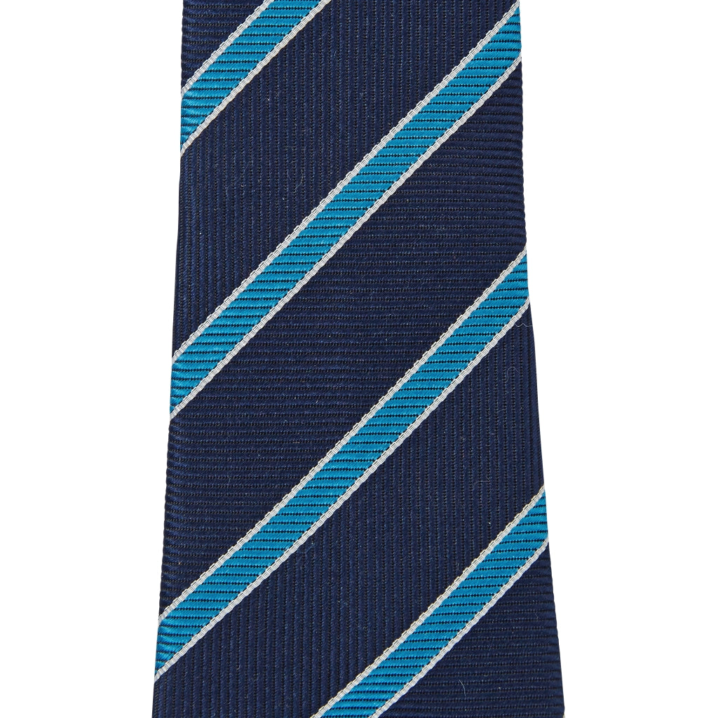 Silk Tie (Stripy motif - Blue)