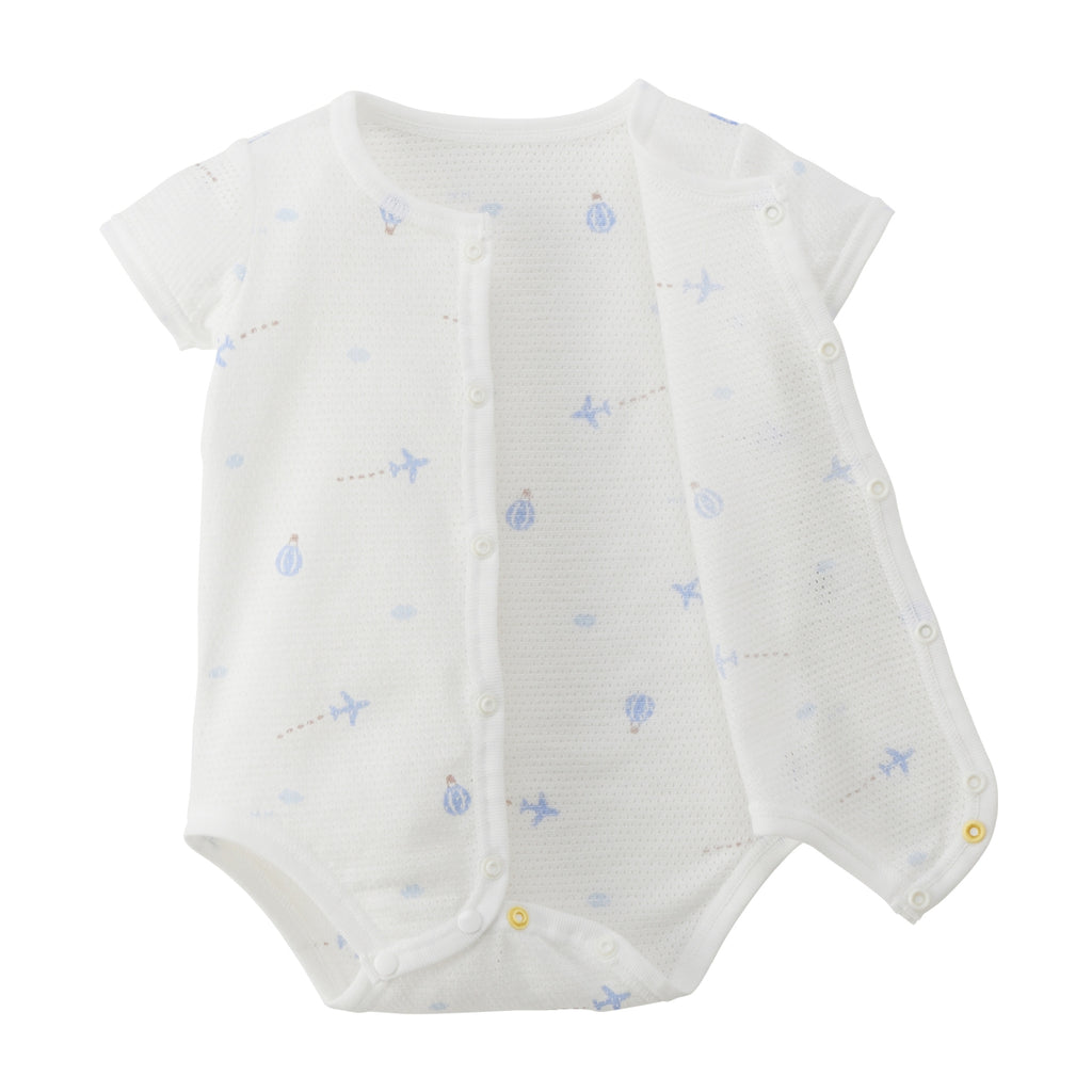 Pureveil Short Sleeve Front Opening Mesh Bodysuit