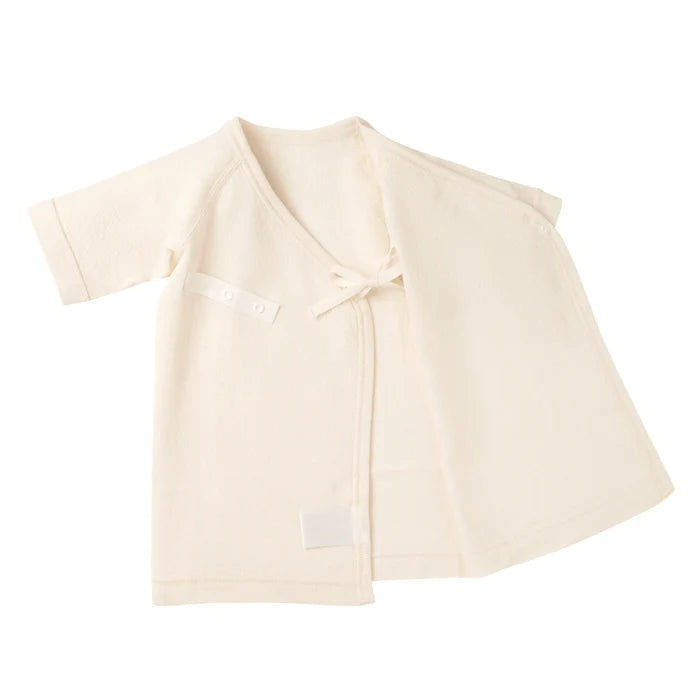 GOTS Organic Cotton Wrap-Front Short Baby Undershirt